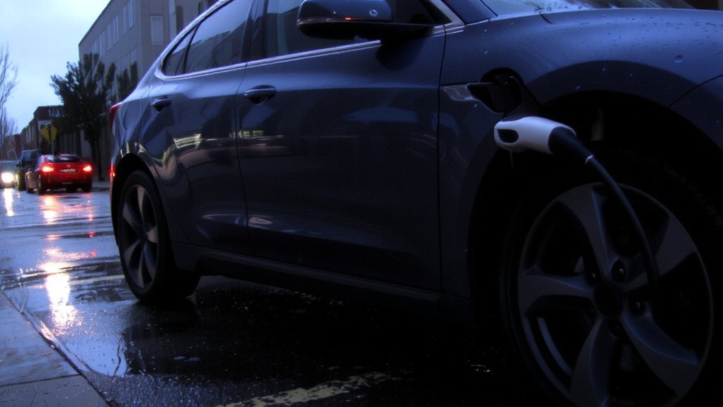 electric car rain charging safety