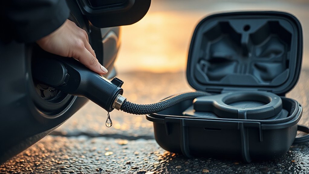 Portable Ev Charger Level 2 inspect ground weatherproof store