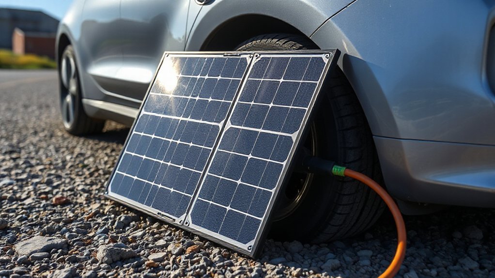 Portable Solar Panels for Ev Charging low power solar adds miles